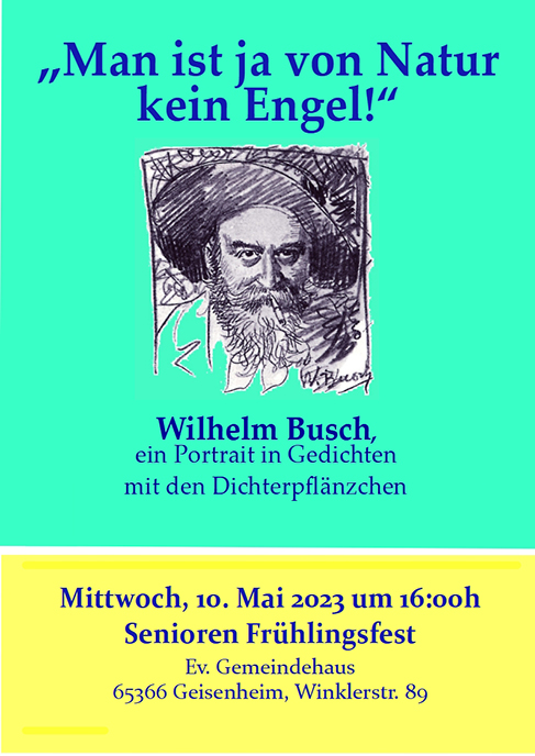 „Man ist ja von Natur kein Engel“ - Wilhelm Busch