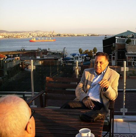 Mert auf der Dachterrasse des Hotels Armagrandi Spina